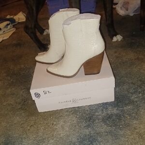 Chinese Laundry White Ankle Boots